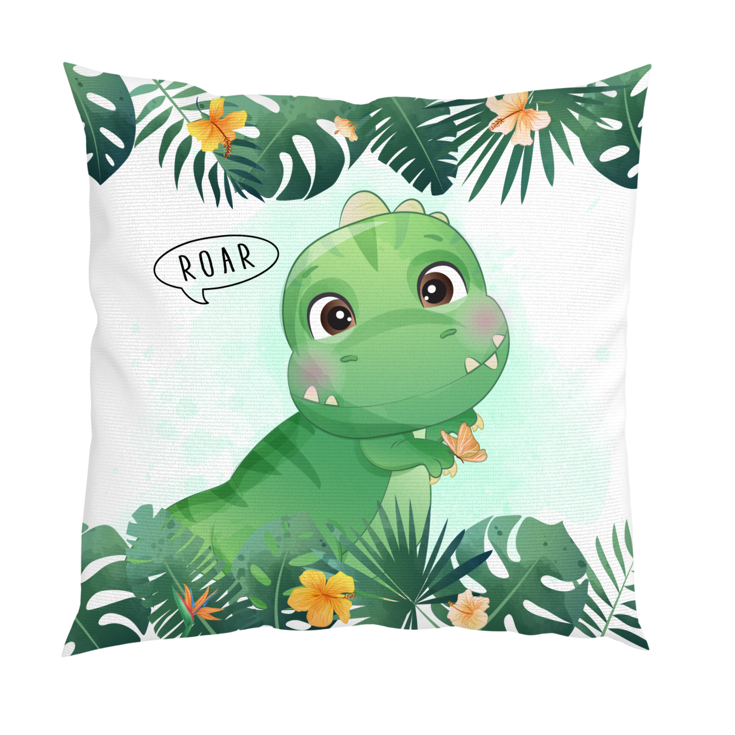 Декоративна възглавница „Усмихнатият T-Rex“