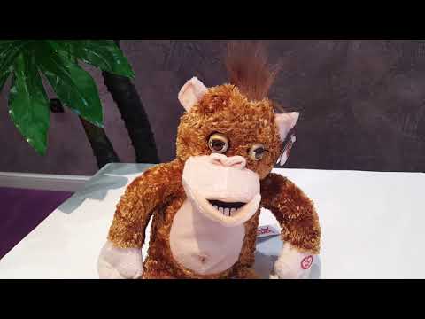 Интерактивна играчка I Плюшена жаба или маймуна с мигащи очи